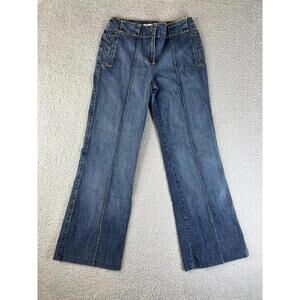 St John Collection Denim Mid Rise Stretch Flared Boot Jeans sz 6 (28W x 29L)